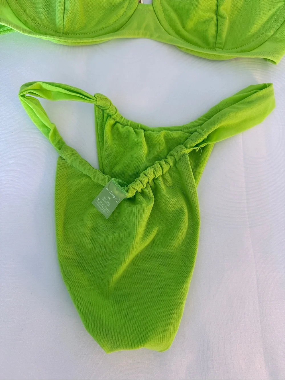 Gonza Neon Lime Green Two-Piece Bikini - Picture 2 of 5